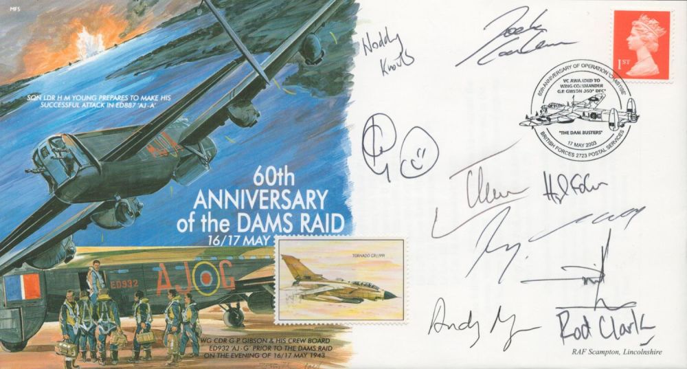 Lot 684: RAF 10 Signed 60th Anniversary of the Dams...