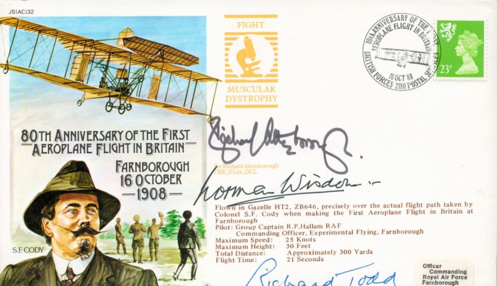 Lot 698: Norman Wisdom, Richard Attenborough and Richard Todd signed...