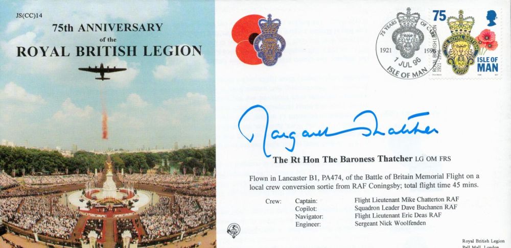 Lot 712: Margaret Thatcher signed 1996, 75th Ann Royal British...