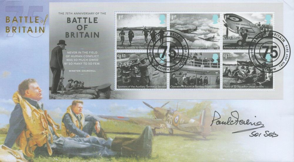 Lot 720: Wg Cdr Paul Farnes DFM Signed Battle of...