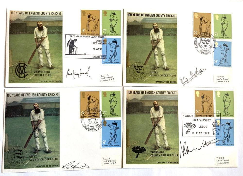 Lot 60: Cricket collection of 4 1973 TCCB official FDCs...