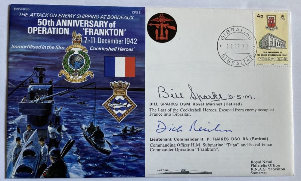 Lot 72: WW2 Cockleshell hero Bill Sparks DSM, Lt Cdr...