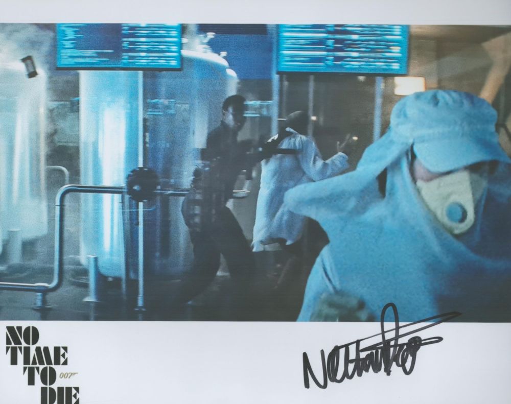 Lot 74: James Bond Nathan Pegler signed 10 x 8...
