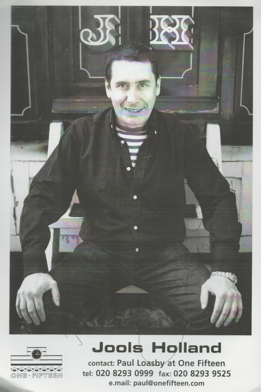 Lot 80: Music Jools Holland signed 12 x 8 inch...