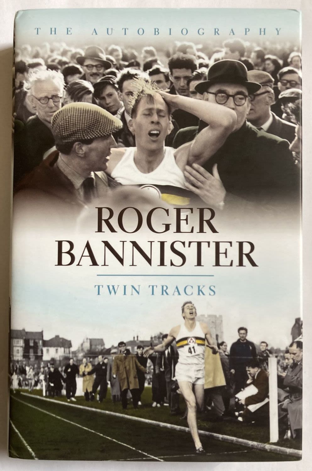 Lot 97: Roger Bannister signed hardback book Twin Tracks. Good...