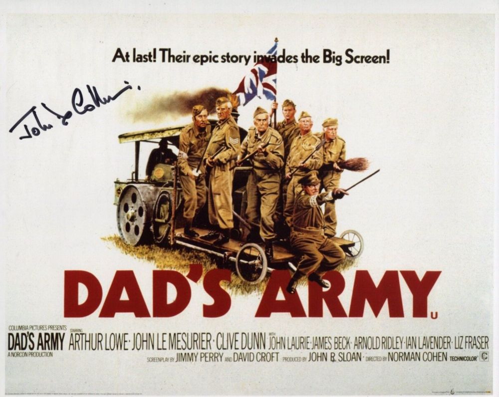 Lot 148: Dads Army movie poster photo signed by John...