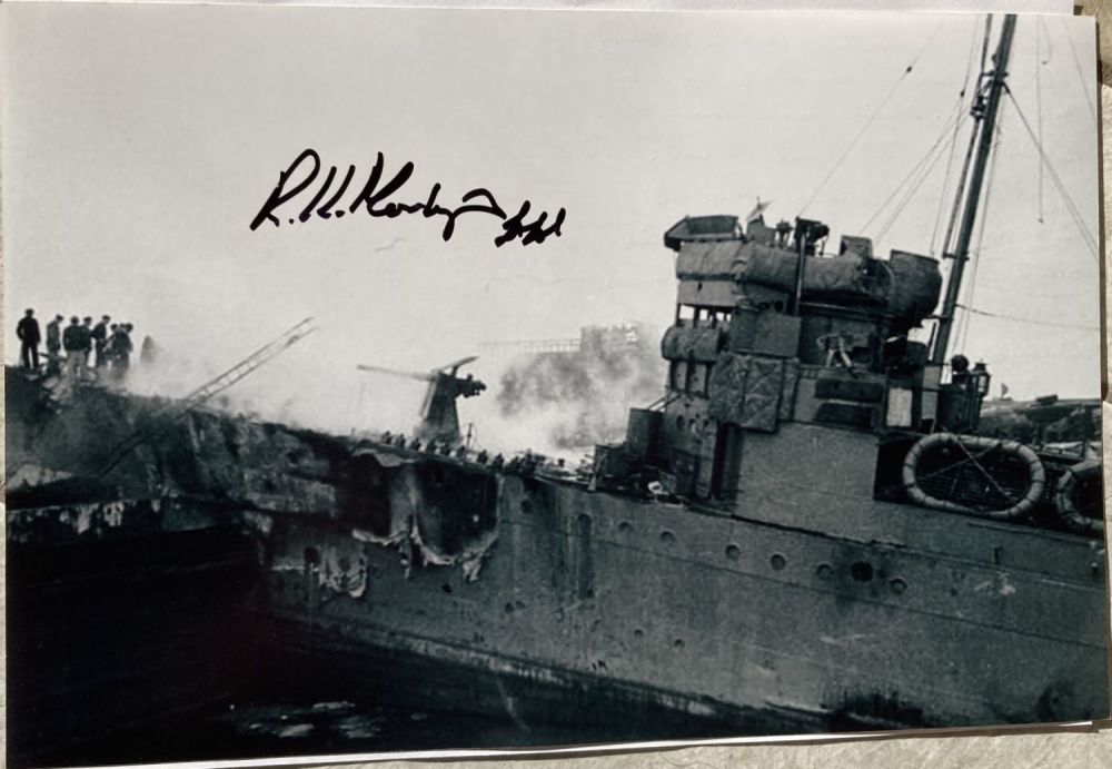 Lot 241: WW2 Bob Montgomery MC signed HMS Campbeltown St...