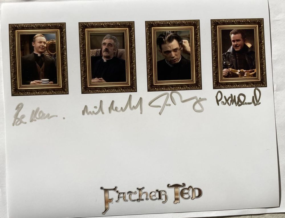 Lot 256: Father Ted comedy 8x10 photo signed by FOUR...