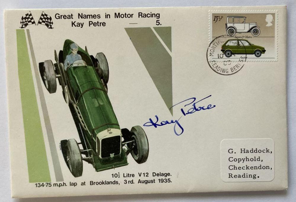 Lot 277: Kay Petre signed Great Names in Motor Racing...