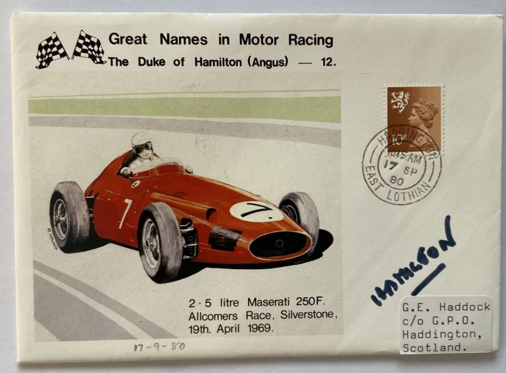 Lot 284: Duke of Hamilton signed Great Names in Motor...