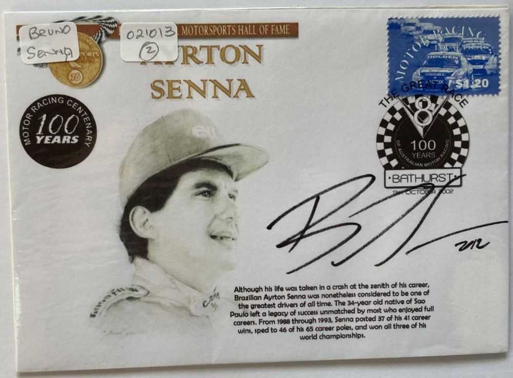 Lot 288: Bruno Senna motor racing driver signed 2002 Ayrton...