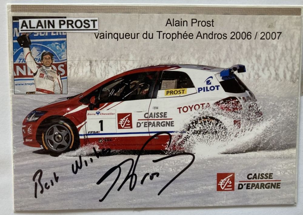 Lot 289: Alain Prost F1 legend signed 6 x 4...
