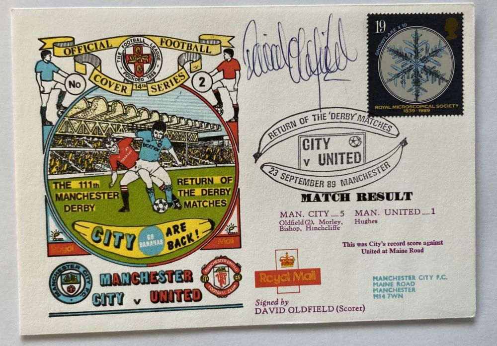 Lot 293: Football David Oldfield 1989 signed Dawn football cover...