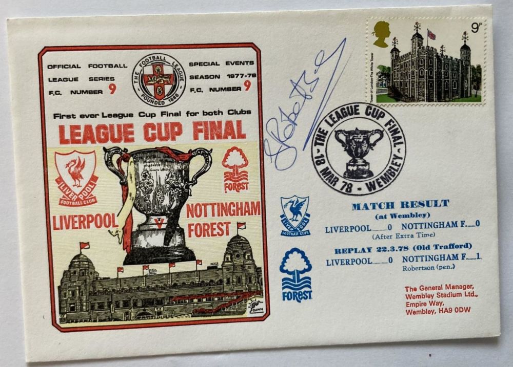 Lot 294: John Robertson signed Dawn football cover 1978 Liverpool...