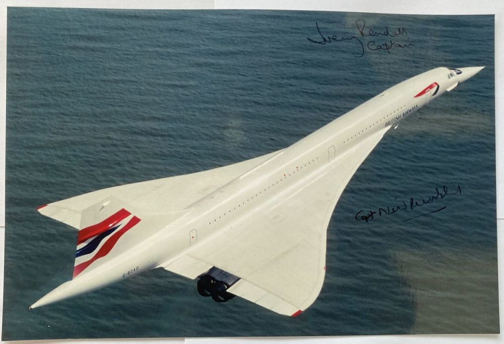 Lot 302: Concorde Captains Neil and Jeremy Rendall signed 12...