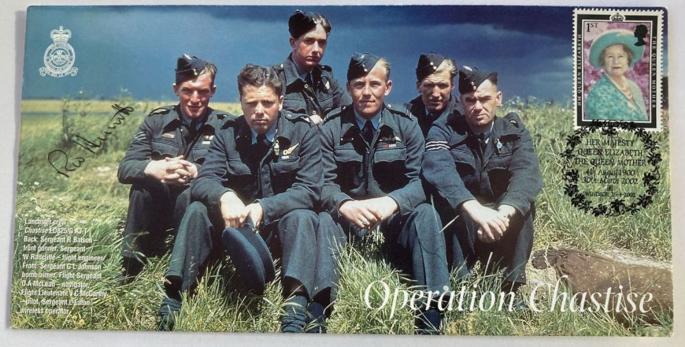 Lot 310: WW2 617 Sqn W/O Reg Hunnisette signed 2001...