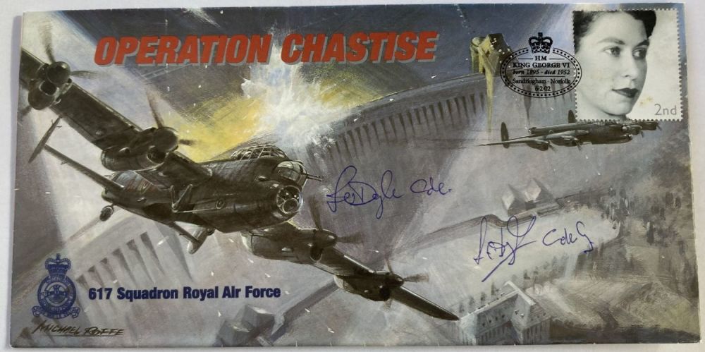 Lot 312: WW2 617 Sqn W/O Leopold Doyle signed 2002...