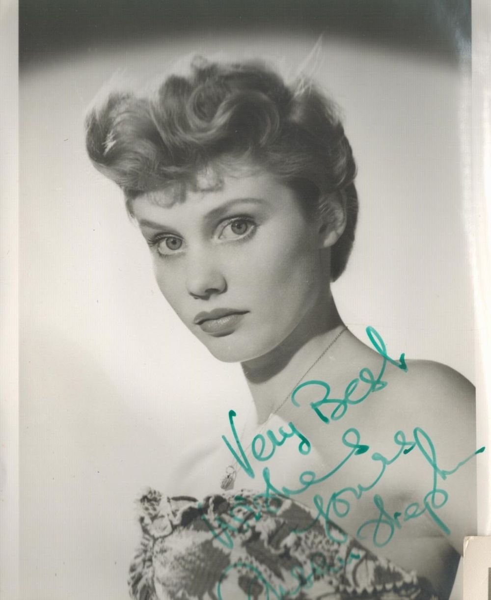 Lot 64: Susan Stephen signed 7x5 black and white photo....