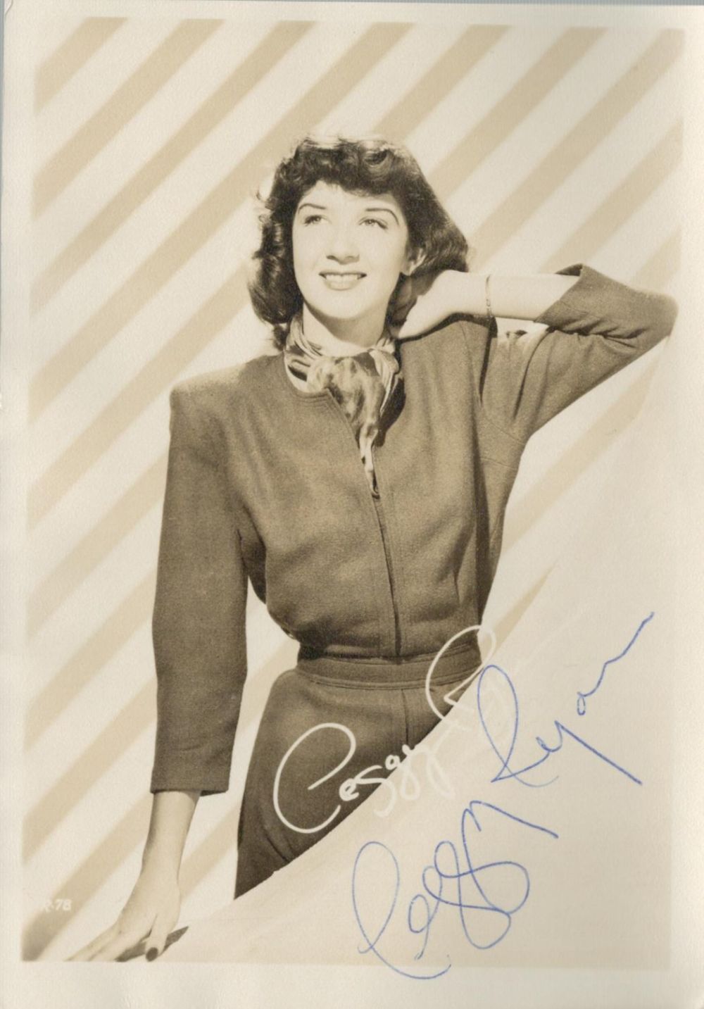 Lot 79: Peggy Ryan signed 7x5 black and white photo....