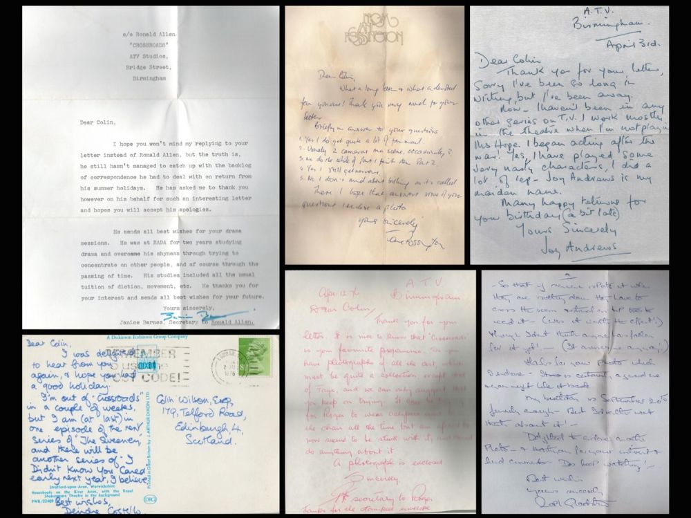 Lot 86: Crossroads collection of signed letters. Names such as...