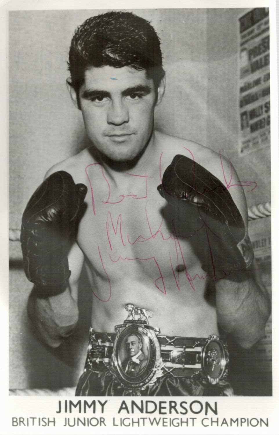 Lot 88: Jimmy Anderson signed 6x4 black and white vintage...
