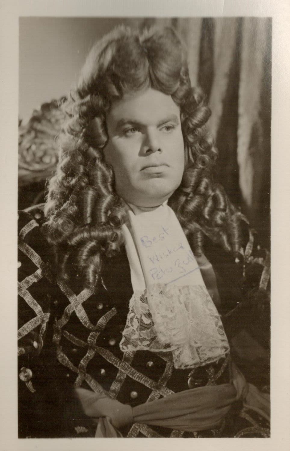 Lot 92: Peter Bull signed 6x4 black and white vintage...