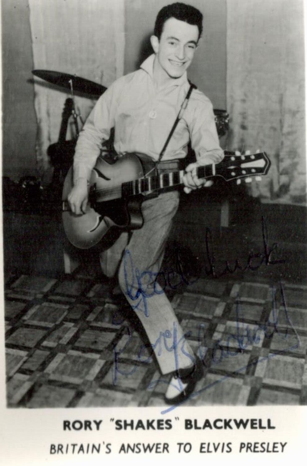 Lot 97: Rory Blackwell signed 4x3 black and white vintage...