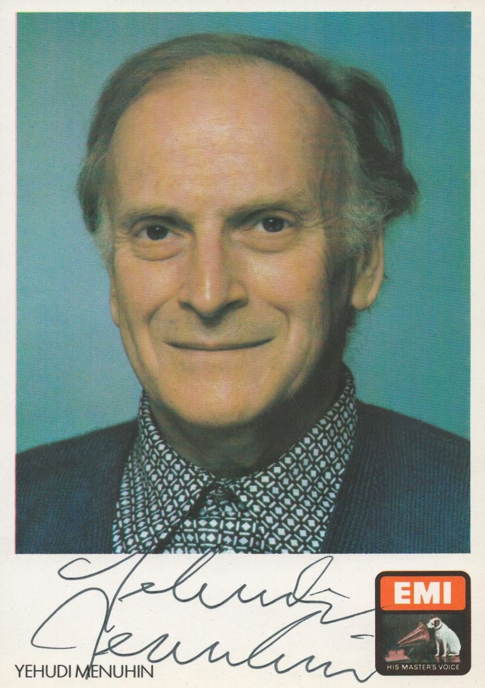Lot 175: Yehudi Menuhin signed 6x4 colour promo photo. Yehudi...