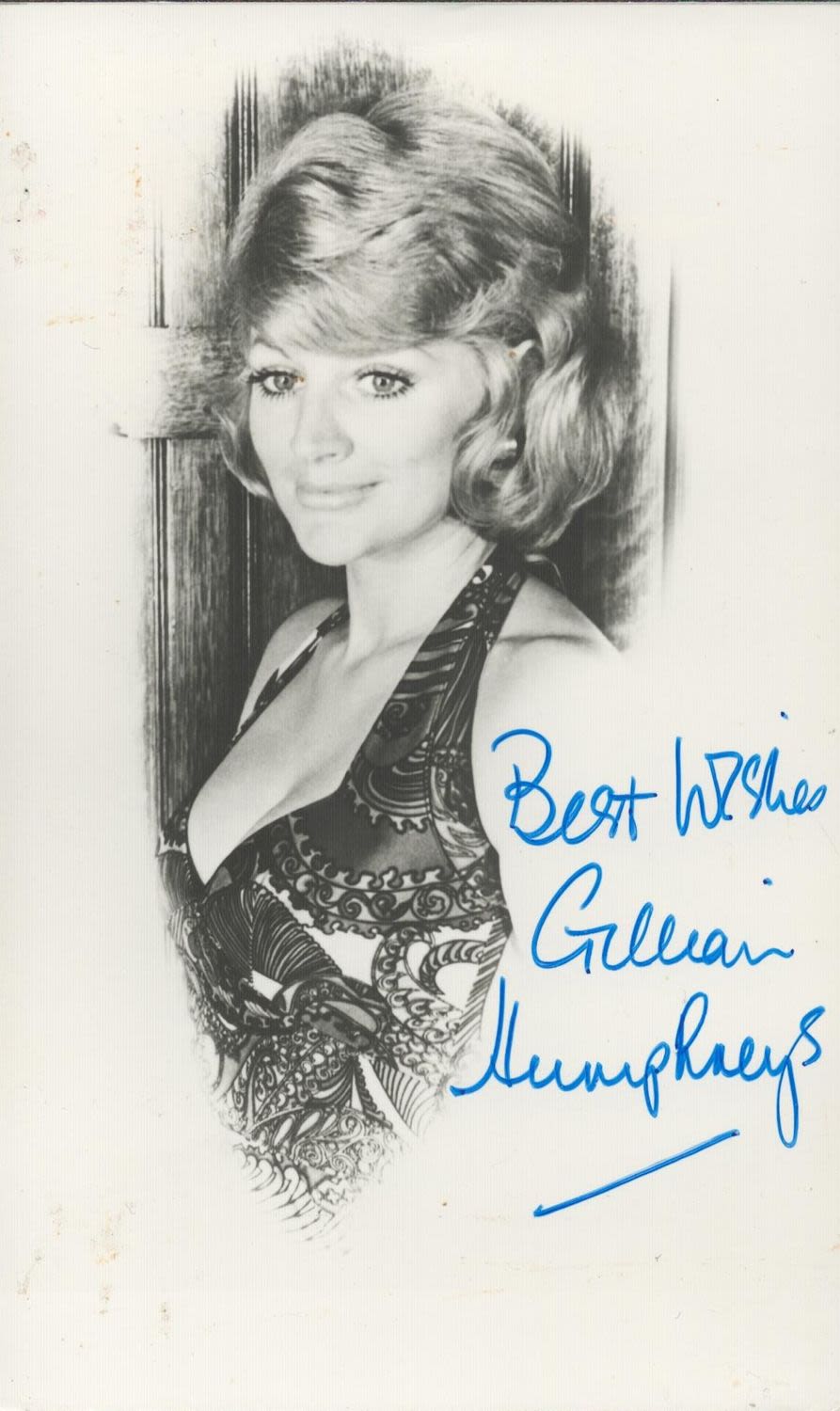 Lot 203: Gillian Humphreys signed 6x3 black and white montage...