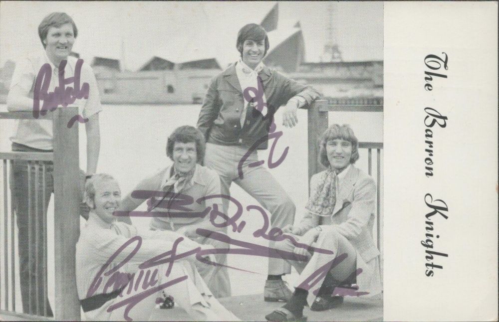 Lot 216: The Barron Knights multisigned 6x4 vintage promo photo....