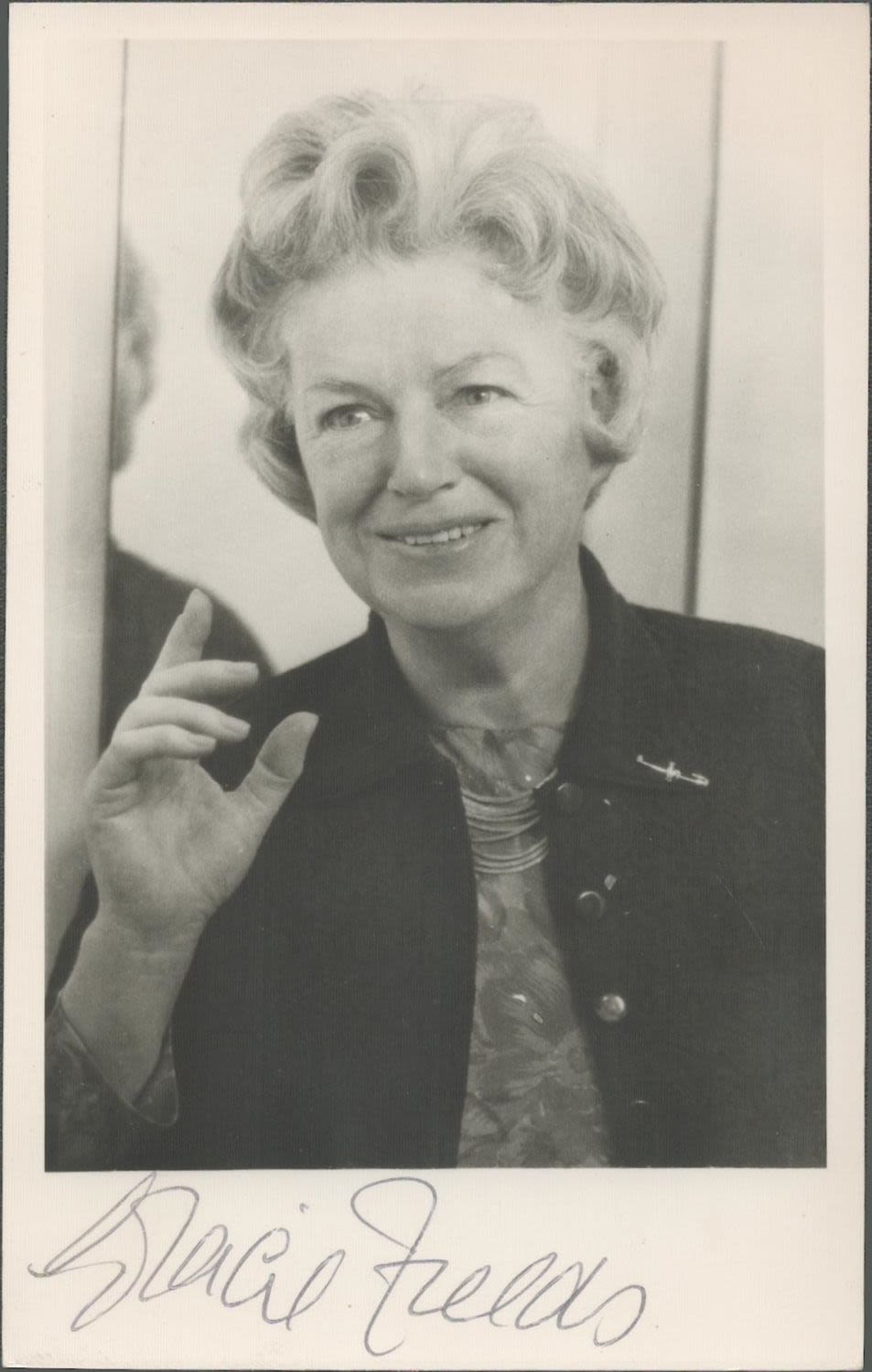 Lot 227: Gracie Fields signed 6x4 black and white vintage...