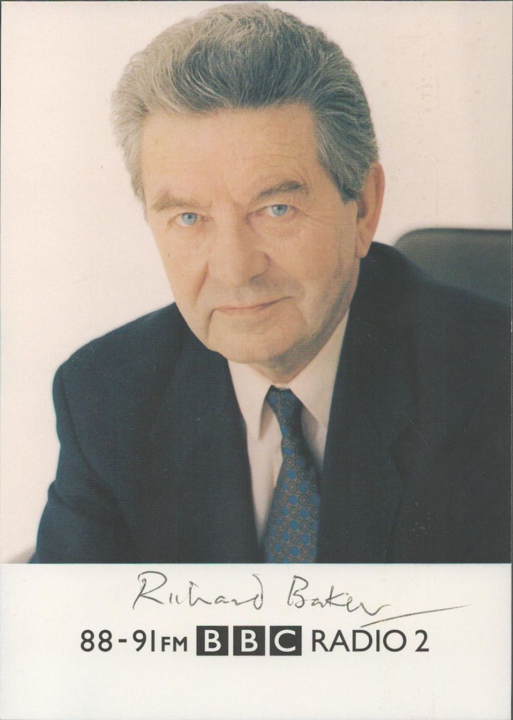 Lot 239: Richard Baker signed 6x4 BBC Radio 2 colour...