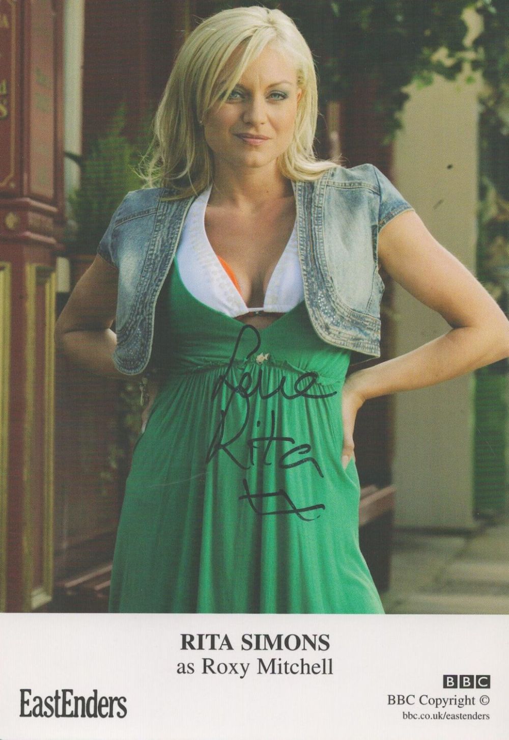 Lot 251: Rita Simons signed 6x4 Eastenders promo photo. Rita...