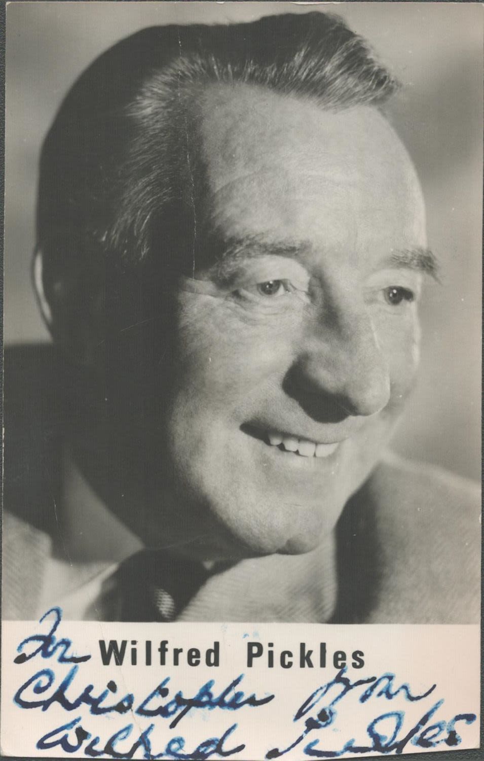 Lot 276: Wilfred Pickles signed 6x4 black and white promo...
