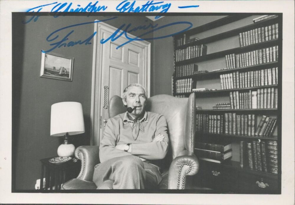 Lot 286: Frank Muir signed 5x3 black and white vintage...