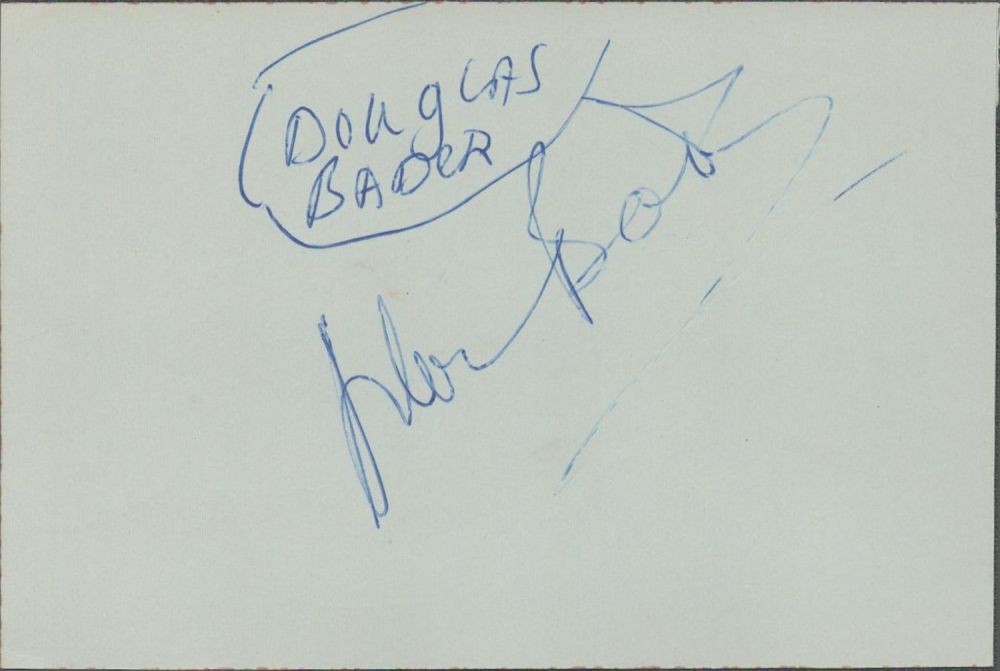 Lot 297: WWII, Douglas Bader signed page. Group Captain Sir...
