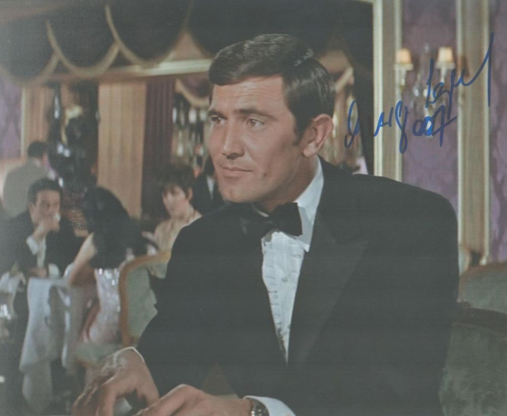 Lot 337: George Lazenby signed 10x8 colour photo. Lazenby (born...