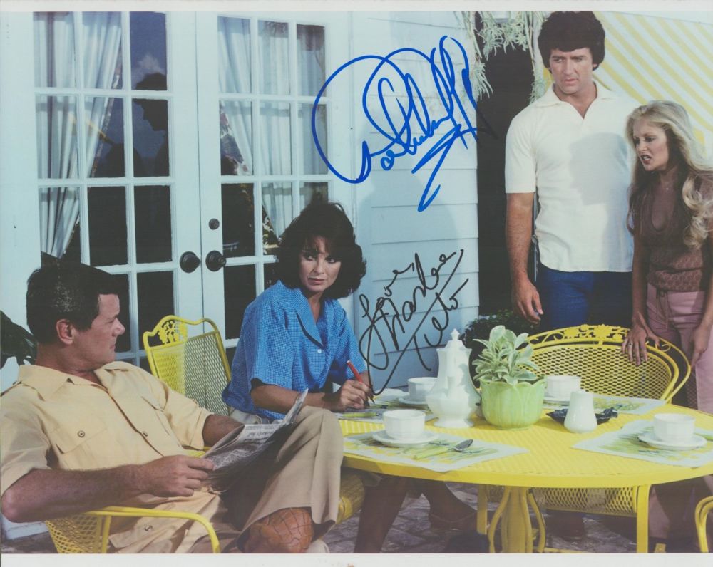 Lot 377: Charlene Tilton and Patrick Duffy signed Dallas 10x8...