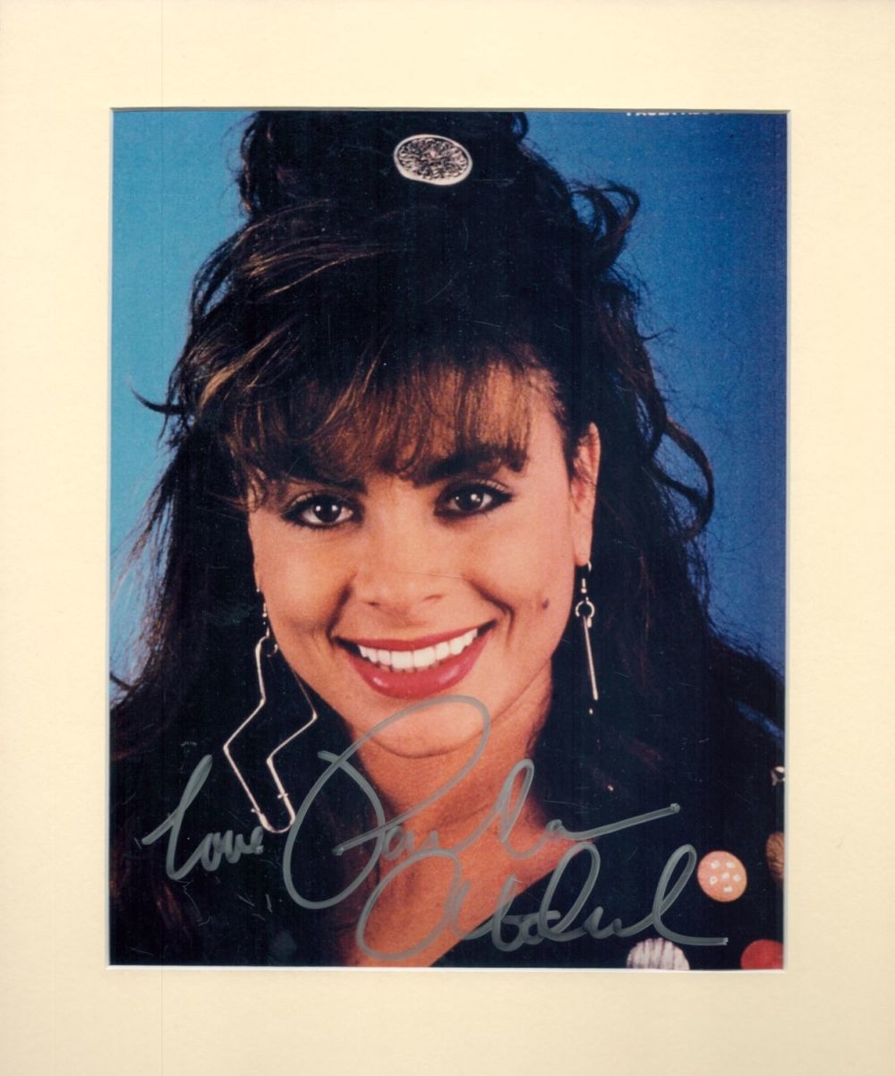 Lot 531: Paula Abdul Singer Signed Mounted 10x12 Photo. Good...