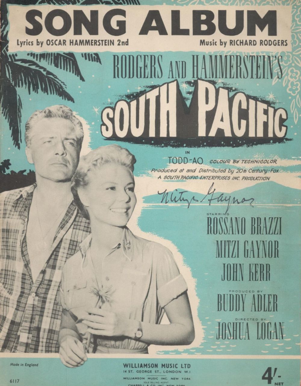 Lot 536: Mitzi Gaynor Actress / Singer Signed 9x11 South...