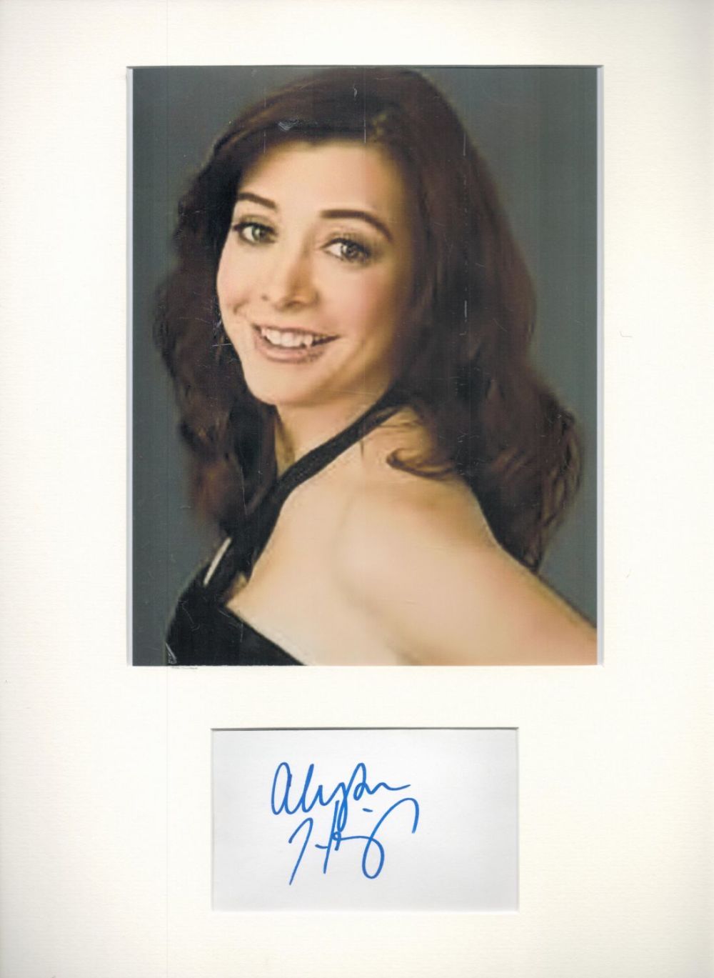 Lot 545: Alyson Hannigan 16x12 overall mounted signature piece includes...