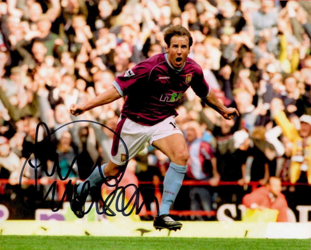 Lot 655: Football Paul Merson Signed 10x8 inch Colour Aston...