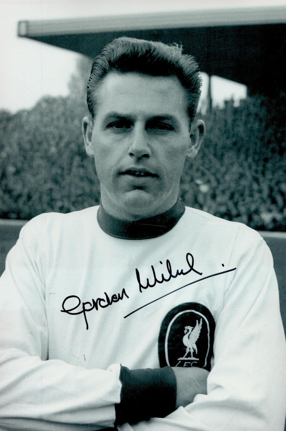 Lot 668: Former Liverpool FC Star Gordon Milne Signed 12x8...