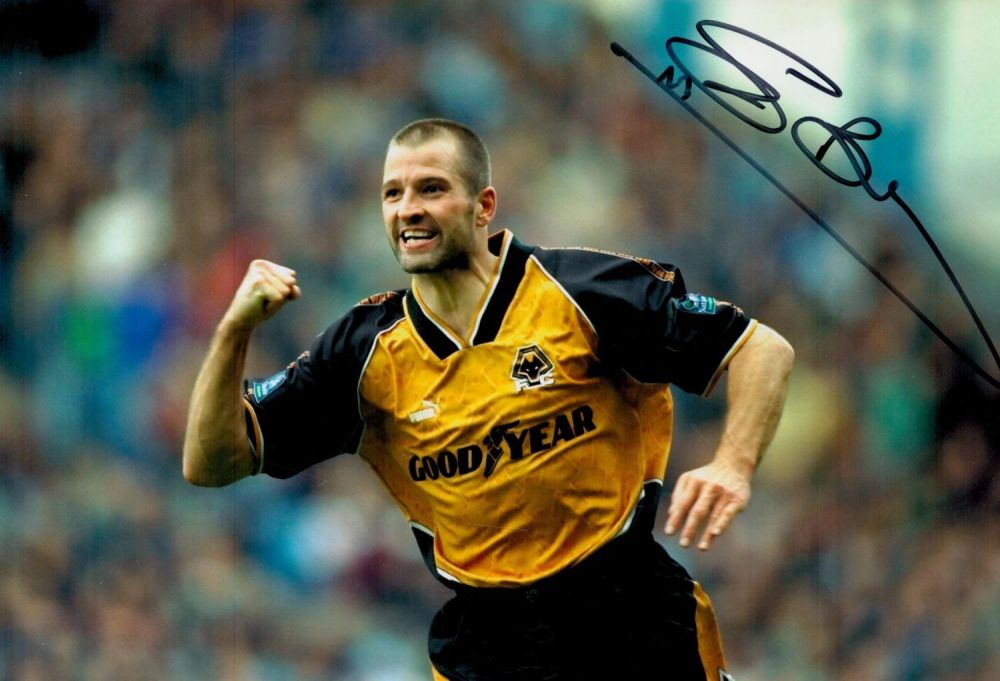 Lot 671: Former Wolves Star Steve Bull Signed 12x8 inch...