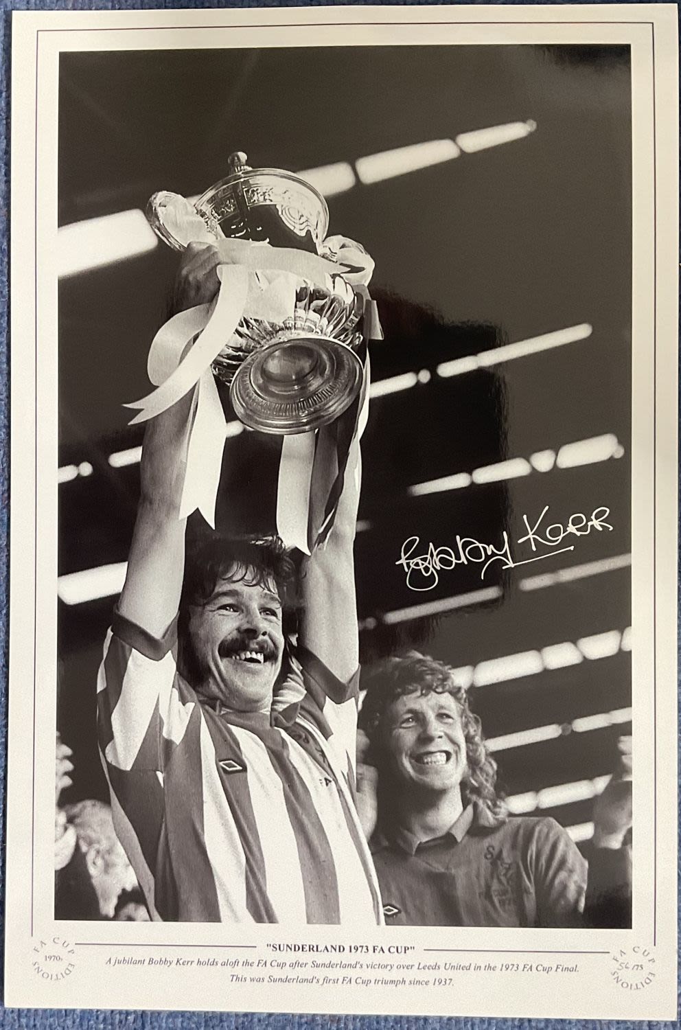 Lot 685: Bobby Kerr Signed 18x12 inch Black and White...