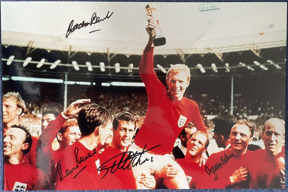 Lot 686: Geoff Hurst, George Cohen, Martin Peters and Gordon...