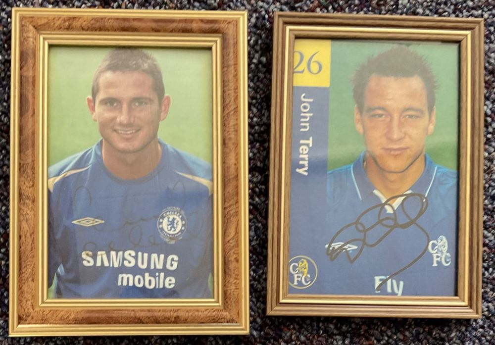 Lot 688: Chelsea Legends John Terry and Frank Lampard Signed...