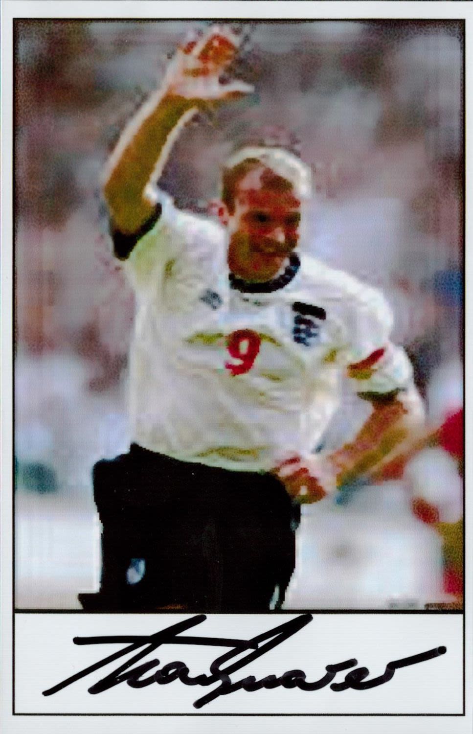 Lot 706: Football Alan Shearer Signed 5x3 inch Colour Photo...