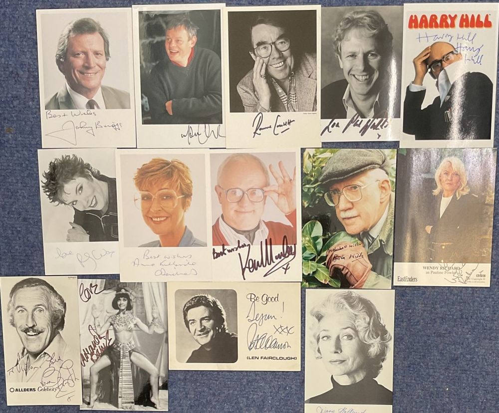 Lot 707: TV Collection of 14 Signed Photos, some Colour...