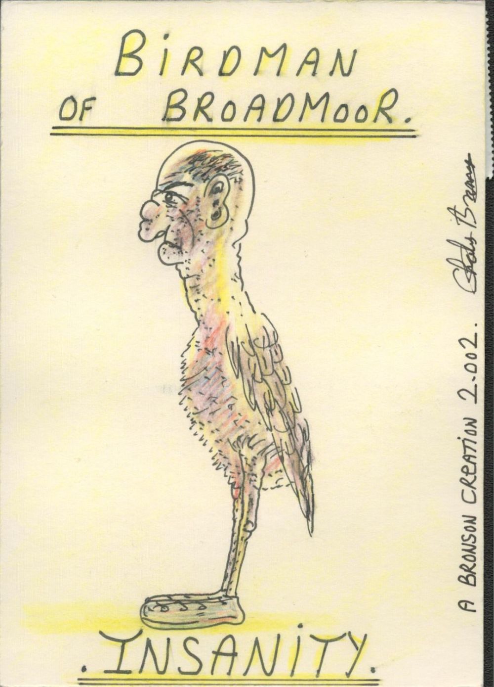 Lot 709: Charles Bronson signed illustration inscribed on the reverse...